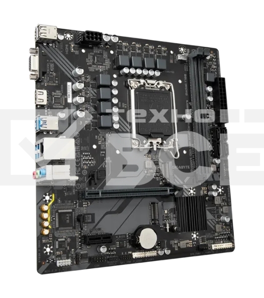 Материнская плата Gigabyte B760M H DDR4, LGA 1700, Intel B760, 2xDDR4, 4xSATA, 2xM.2, 1xPCIe 4.0 x16, 1xPCIe x1, 1xHDMI, 1xVGA, 1x 1Gb LAN, 2xUSB 2.0, 4xUSB 3.2 Gen 1, 3x3.5 мм, 7.1, Micro ATX