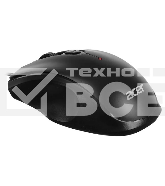 Мышь проводная Acer OMW020 черный, 1600 dpi, USB, кнопки - 4