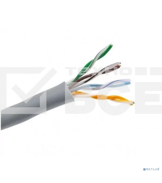 Кабель UTP Rexant 4PR 24AWG, CU (медь), CAT5e, 100 МГц, PVC, серый, бухта 50 м