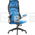 Кресло компьютерное Cactus CS-MC505-BL темно-синий, сиденье темно-синий, сетка/ткань, крестов. пластик, фото3
