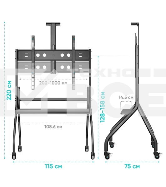 Подставка для телевизора ONKRON TS2080 черный 60