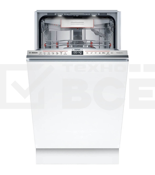 Встраиваемая посудомоечная машина Bosch SPV6ZMX17E узкая, полновстраиваемая, загрузка 10 комплектов