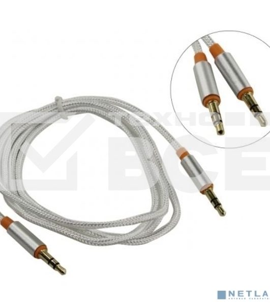 Кабель аудио Defender 3.5мм 1.2M Jack M- Jack M белый