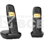 Радиотелефон Dect Gigaset A270 Duo Rus черный (труб. в компл.:2шт) АОН, фото2