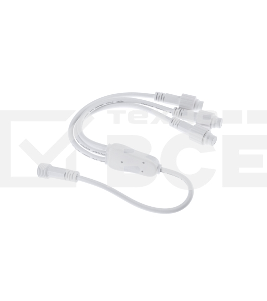 Разветвитель-Y для уличных гирлянд Neon-night Professional (1 вход, 3 выхода) белый ПВХ