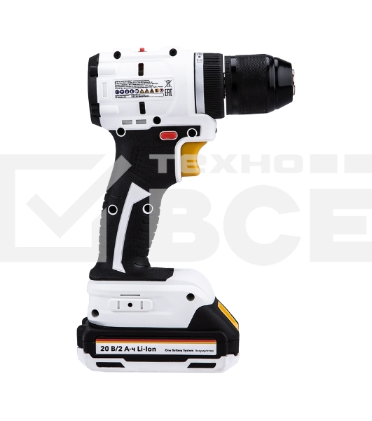 Дрель-шуруповерт бесщеточная аккумуляторная, Li-Ion, 20В, 55 Нм, 2 акк. х 2Ач, в кейсе Kranz