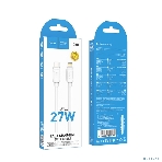 Кабель USB2.0 Hoco Type-C/Lightning, 2.4А, 27Вт, X115, 1м, белый, коробка, фото4