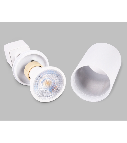 Трековый однофазный светильник со сменной лампой Ambrella light GL5121 WH белый GU10 max 12W