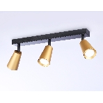 Накладной поворотный спот Ambrella light TA13151/3 BK/GD черный/золото GU10/3 max 12W 445*60*130, фото4