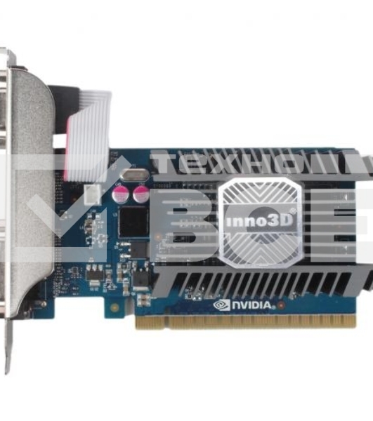 Видеокарта 1Gb <PCI-E> Inno3D GT730 c CUDA <GFGT730, GDDR3, 64 bit, HDCP, DVI, HDMI, Retail>