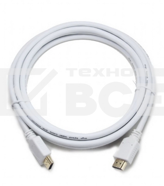 Кабель Cablexpert HDMI CC-HDMI4-W-6, 19M/19M, v2.0, медь, позол.разъемы, экран, 1.8м, белый, пакет