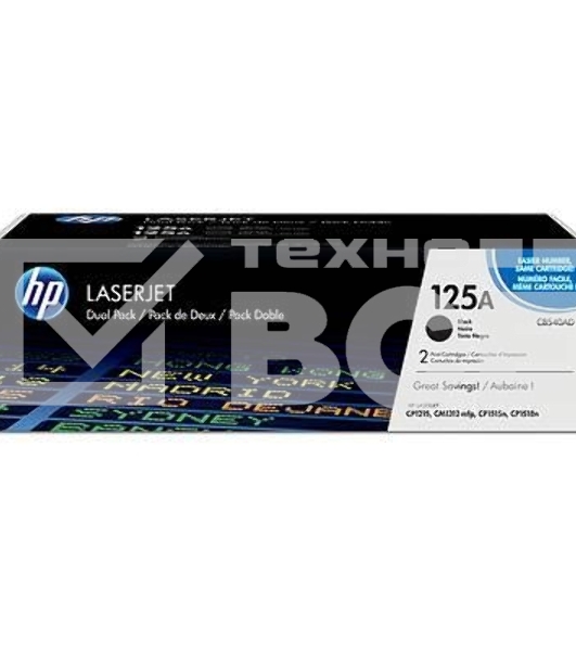 Картридж лазерный HP CB540AD черный двойная упаковка для CLJ CP1215/CP1515/CP1518 2 х 2200стр.