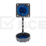 Розетка настенная фланцевая влагозащищенная с крышкой 16 А, 2Р+РЕ, IP68 Rexant, фото2