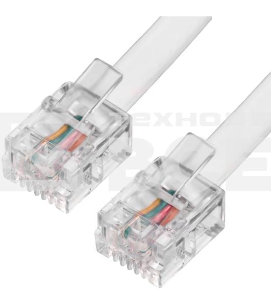 Телефонный шнур Greenconnect удлинитель для аппарата  0.5m GCR-TP6P4C-0.5m, 6P4C (джек 6p4c - jack 6p4c) белый Greenconnect Телефонный шнур удлинитель для аппарата  0.5m GCR-TP6P4C-0.5m, 6P4C (джек 6p4c - jack 6p4c) белый