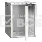Шкаф монтажный ITK LINEA W (LWR3-18U66-GF) настенный 18U 600x600мм пер.дв.стекл задн.дв.стал.лист 90кг серый 500мм 41кг 200град. IK08 сталь, фото 1