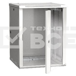 Шкаф монтажный ITK LINEA W (LWR3-18U66-GF) настенный 18U 600x600мм пер.дв.стекл задн.дв.стал.лист 90кг серый 500мм 41кг 200град. IK08 сталь