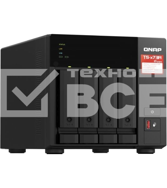 Сетевое хранилище NAS Qnap TS-473A-8G 4-bay Ryzen V1500B