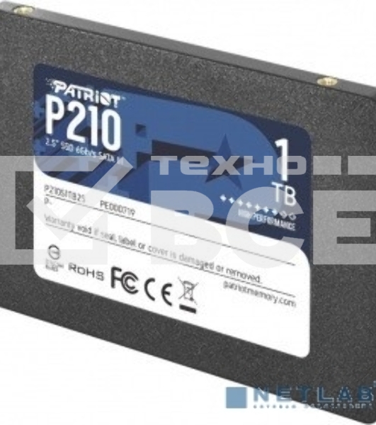 Накопитель SSD Patriot P210, 1TB, SATA III, 2.5