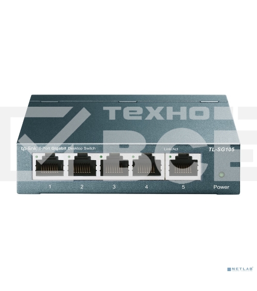 Коммутатор TP-Link SOHO TL-SG105 5-port Desktop Gigabit Switch, 5 10/100/1000M RJ45 ports, metal case