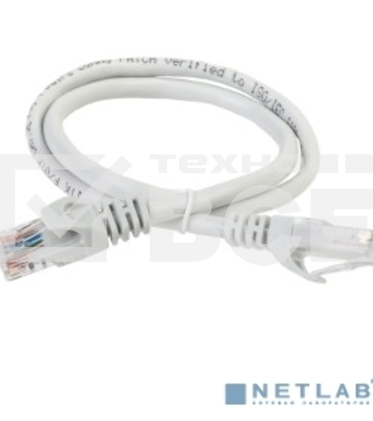 Коммутационный шнур (патч-корд) ITK PC01-C5EUL-05M , кат.5Е UTP, LSZH, 0,5м, серый     