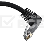 Патч-корд прямой 10.0m UTP кат.5e, черный, верхний угол, литой, ethernet high speed, RJ45, T568B, фото4