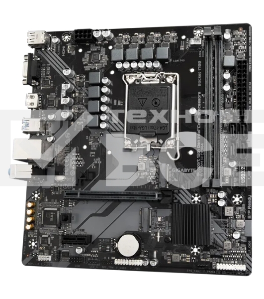 Материнская плата Gigabyte B760M H DDR4, LGA 1700, Intel B760, 2xDDR4, 4xSATA, 2xM.2, 1xPCIe 4.0 x16, 1xPCIe x1, 1xHDMI, 1xVGA, 1x 1Gb LAN, 2xUSB 2.0, 4xUSB 3.2 Gen 1, 3x3.5 мм, 7.1, Micro ATX