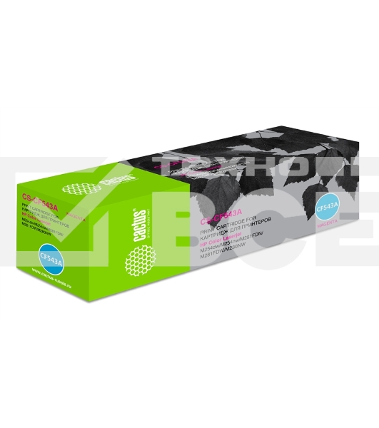 Картридж лазерный Cactus CS-CF543A пурпурный (1400стр.) для HP LJ M254dw/ M280nw/M281fdn