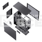 Корпус без блока питания JONSBO D41 STD Black ATX без БП, боковая панель из закаленного стекла, mini-ITX, micro-ATX, ATX, черный, фото8