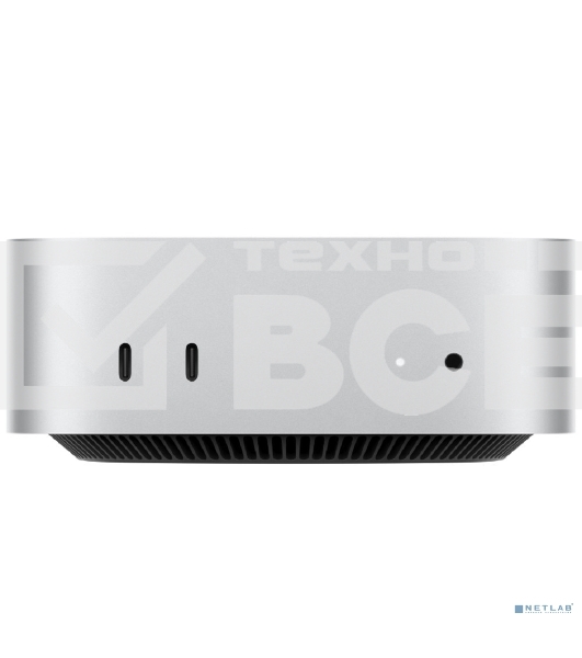 Компьютер Apple Mac mini A3238 M4 10 core (4.41) 16Gb SSD256Gb 10 core GPU macOS GbitEth WiFi BT серебристый (MU9D3J/A)