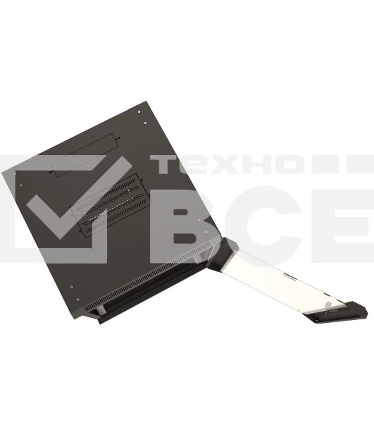 Шкаф коммутационный Hyperline (TWB-2766-GP-RAL9004) настенный 27U 600x600мм пер.дв.стекл 2 бок.пан. 60кг черный 49.9кг 1304мм