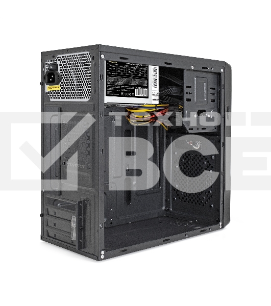 Компьютерный корпус Minitower ExeGate BA-309-UNS350 (mATX, БП UNS350 с вент. 12см, 2*USB, HD аудио, черный)