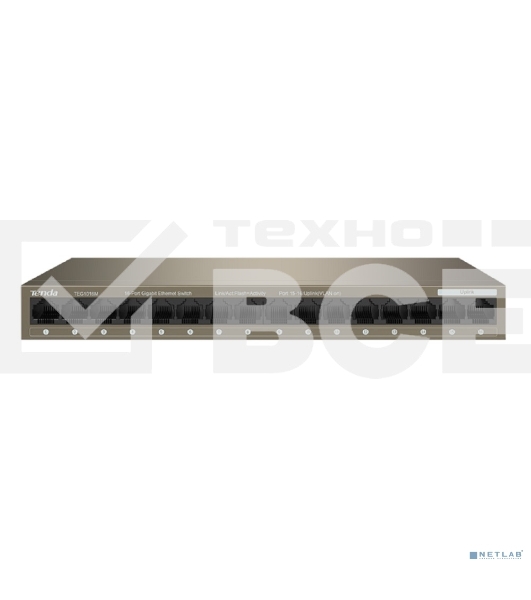 Коммутатор Tenda TEG1016M неуправляемый 16-портовыйGigabit Ethernet