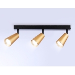 Накладной поворотный спот Ambrella light TA13151/3 BK/GD черный/золото GU10/3 max 12W 445*60*130, фото3