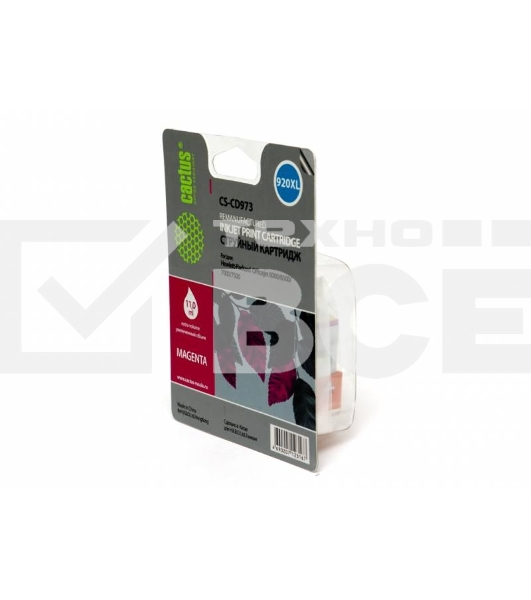 Картридж струйный Cactus CS-CD973 №920XL пурпурный (14.6 мл.) для HP Officejet 6000/6500/7000/7500