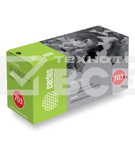 Картридж лазерный Cactus CS-C703 черный (2000 стр.) для Canon LBP2900/LBP3000