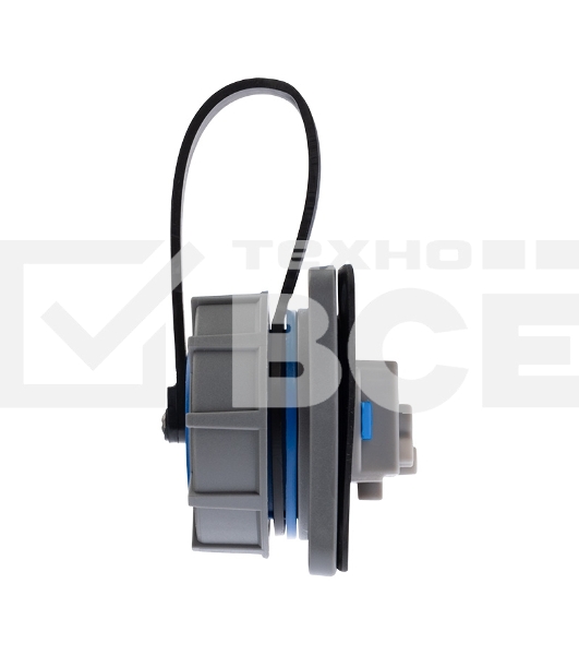 Розетка настенная фланцевая влагозащищенная с крышкой 16 А, 2Р+РЕ, IP68 Rexant