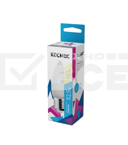 Лампа светодиодная LED BASIC CN 10.5Вт 220В E27 3000К Космос LkecLED10.5wCNE2730