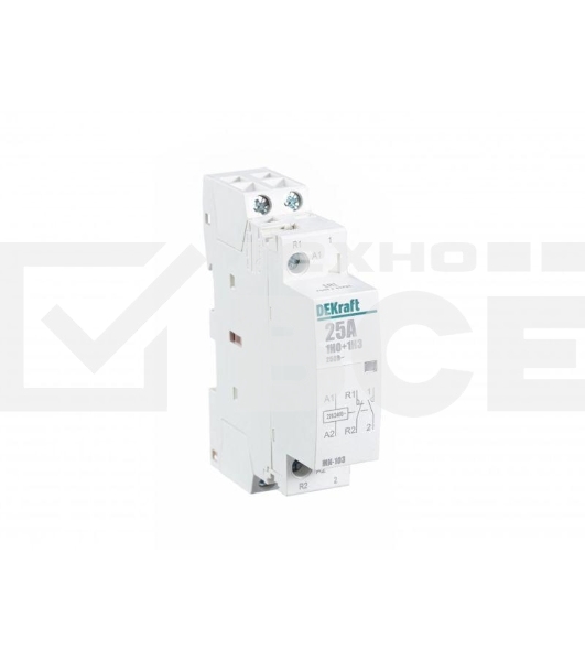 Модульный контактор 1НО+1НЗ 25А 230В МК-103 DEKraft Модульный контактор 1НО+1НЗ 25А 230В МК-103 DEKraft