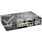Коммутатор Unmanaged Switch with 8 10/100/1000Base-T ports (4 PoE ports 802.3af/802.3at (30 W), PoE Budget 68).8K Mac address, Auto-sensing, 802.3x Flow Control, Stand-alone, Auto MDI/MDI-X for each port, D-link Green technology, Metal case.Manual + Exter, фото3