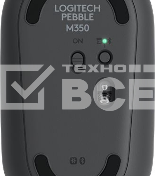 Мышь беспроводная Logitech Pebble M350 графитовый, 1000 dpi, радиоканал, Bluetooth, USB, кнопки - 3