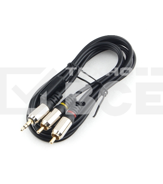 Кабель аудио Cablexpert CCAB-02-35M2RM-1.5MB. 3.5 Jack(M)/2х RCA (M), черный, 1.5м, блистер