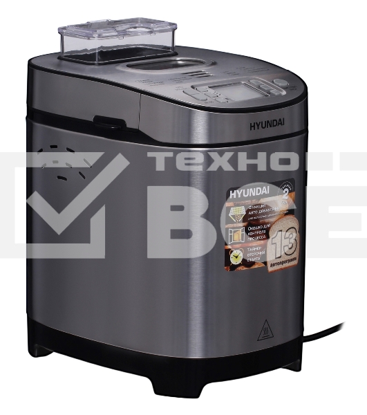 Хлебопечь Hyundai HYBM-M0313G 600Вт серебристый/черный