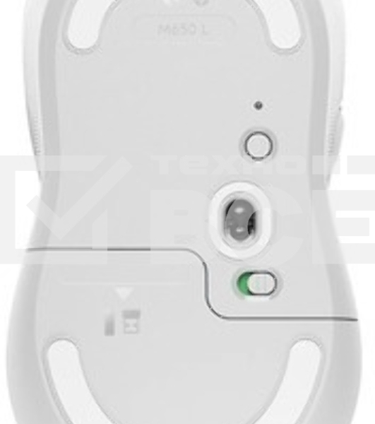 Мышь беспроводная Logitech Signature M650 L белый, 4000 dpi, радиоканал, Bluetooth, USB, кнопки - 5