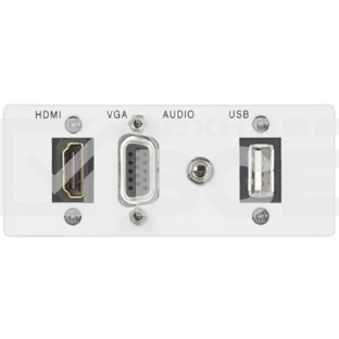 Модуль AV-подключений для HDMI, DisplayPort, VGA, стереоаудио, сети и USB Extron AAP SuperPlate 100 (white)