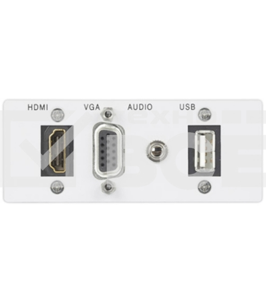 Модуль AV-подключений для HDMI, DisplayPort, VGA, стереоаудио, сети и USB Extron AAP SuperPlate 100 (white)
