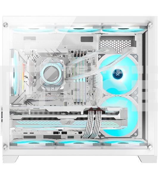 Компьютерный корпус AeroCool / Formula Crystal Z5 белый без БП mATX 11x120mm 2xUSB2.0 1xUSB3.0 audio bott PSU
