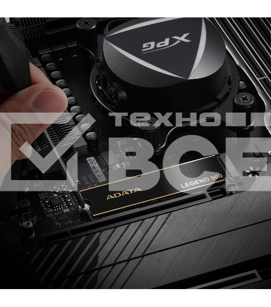 Накопитель SSD ADATA LEGEND 900, 2000Gb, PCIe 4.0 x4, 2280, NVMe, R/W 7000/5400, с радиатором