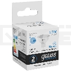 Лампа светодиодная Gauss Elementary MR16 6Вт цок.:GU5.3 спот 220B 6500K св.свеч.бел.хол. MR16 (упак.:10шт) (13536), фото4