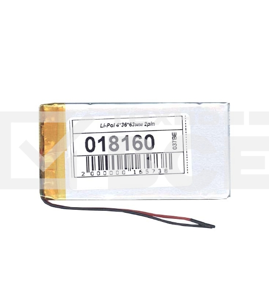 Аккумулятор Li-Pol (батарея) 4*36*63мм 2pin 3.7V/800mAh