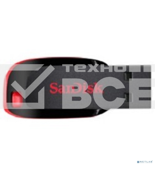 Флеш диск Sandisk 32Gb Cruzer Blade SDCZ50-032G-B35 USB2.0 черный/красный